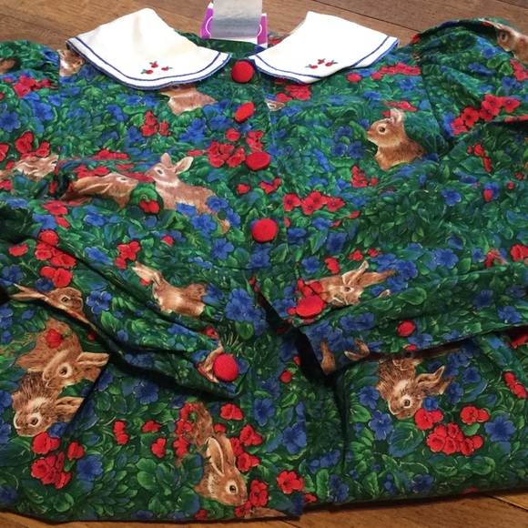 Vintage Girls Bunny Rabbit Dress 6X - Picture 6 of 6